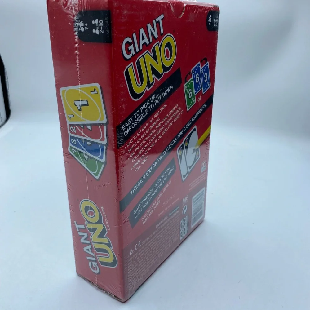 Giant‎ UNO Card Game Sealed 8”x 5” NH